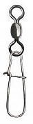 Фото вертлюг с карабином crane swivel with nice snap, цвет black nikel, размер 4 [100шт.]