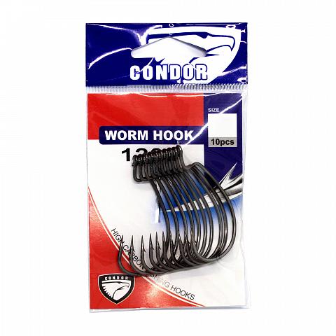 Фото крючок офсетный condor worm hook №3/0 bn (50 шт/упак)