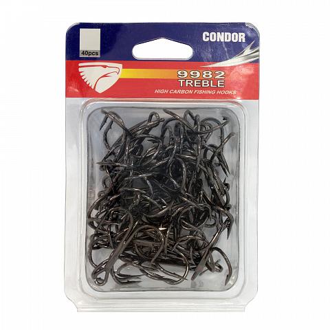 Фото крючок-тройник condor treble hook №2 bn (50 шт/упак)
