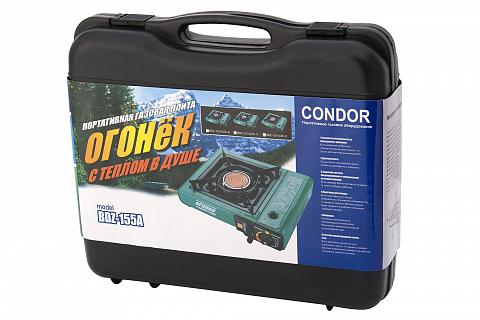 Фото плита портативная газовая "condor" bdz-155-a(zr-2), с керамическим нагревательным элементом