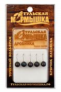 Фото мормышка тульская дробинка 5.5 черное серебро (5 шт), вес - 1,50 гр.